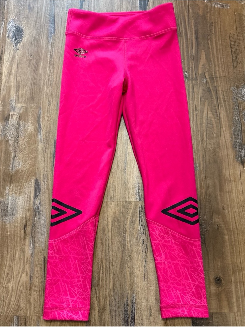 Umbro Bright Pink Girls' Athletic Leggings